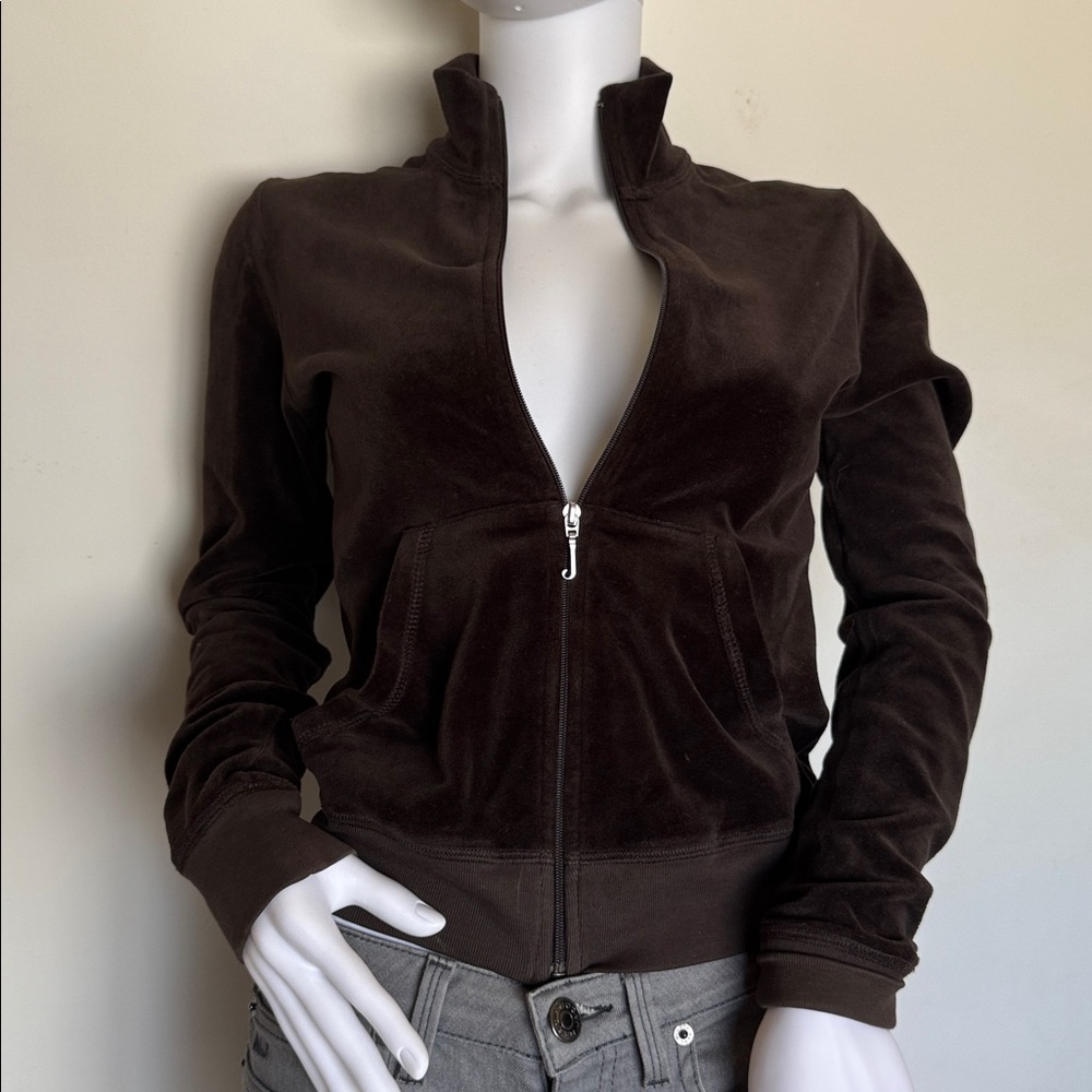 Juicy Couture Chocolate Velour Track Suit Jacket. S